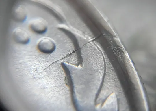 (2444) 5 копійок 1992 два розколи: на аверсі та реверсі (5 копеек 1992 брак) Де купити