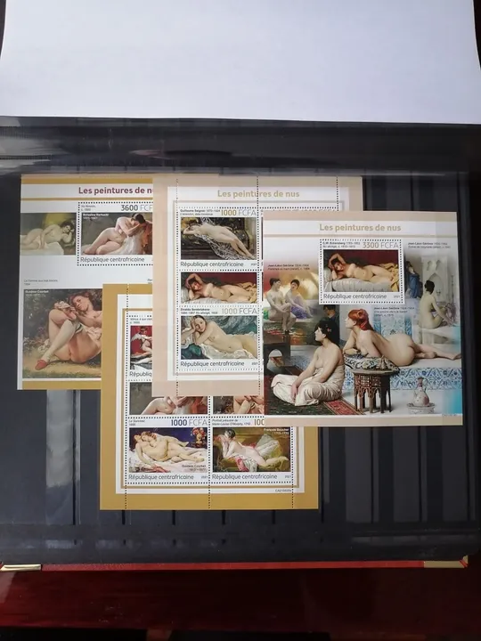 ЦАР-Обнажённая Живопись-2021.Чистый полный красивый комплект-2 Блока+ 2 М/Листа.MNH. Ціна
