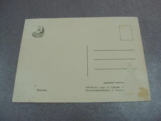 открытка гвоздики шагина 1958 №12490 Де купити