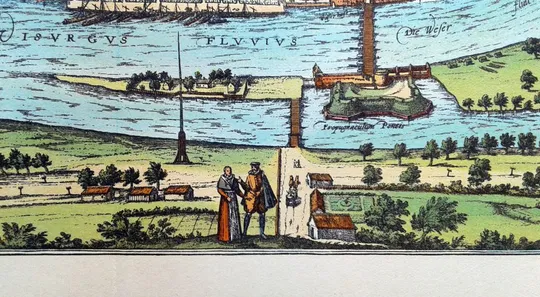 План карта Бремена 1570 р. копія 1938 р. Лейпциг Fv8.9 Продаж