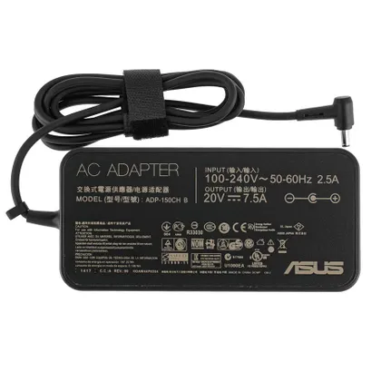 фото, БЖ для ноутбука ASUS 20V, 7.5A, 150W, 4.5*3.0мм-PIN, black, OVALE
