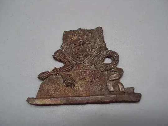 Накладка антикварная всадник Георгий Победоносец металл размер 4,5 х 3,3 см №14850 Інтернет-аукціон