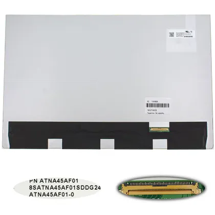 фото, Матриця 14.5" ATNA45AF01-0 (2880 * 1800, 40pin (eDP, IPS, 120Hz, 600cd/m2, sRGB 100%), OLED, SLIM (без додаткової панелі),