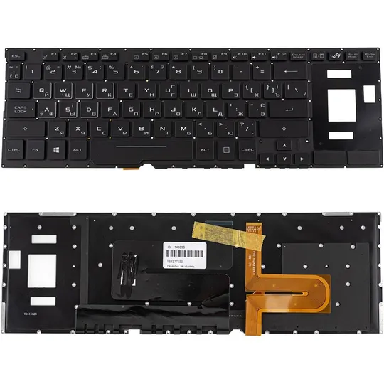 Клавіатура для ноутбука ASUS (GX501 series) ukr, black, без фрейма, підсвічування клавіш (RGB) Ціна