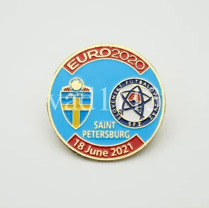 фото, футбол значок - ЕВРО 2020  Швеция - Словакия