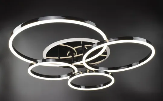 Люстра потолочная LED с пультом A55021/4-RGB-bk Черный 12х69х79 см. Продаж