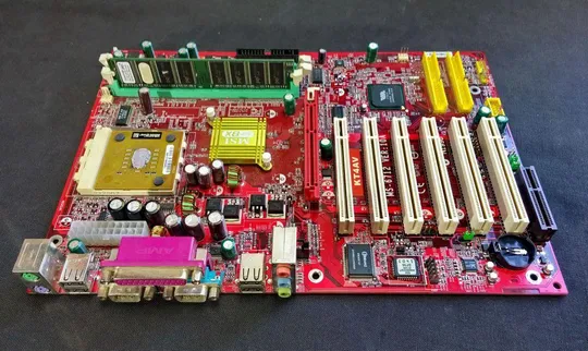 комплект плата MSI KT4AV ATX s462 + AMD Athlon 2600 + память 256Mb + AGP 8x видеокарта З аукціону