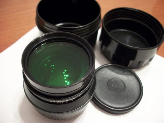 Объектив Юпитер-8, М-39, черный, Made in USSR, No-7474433, футляр, светофильтр, крышка, чистые линзы Недорого