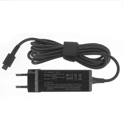 фото, Блок живлення для ноутбука TYPE-C 65W, квадратный, Black