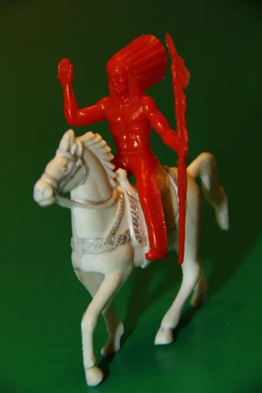 ВОЖДЬ ІНДІАНЕЦЬ ІЗ СПИСОМ НА КОНІ индеец 50-52мм MPC США Ціна