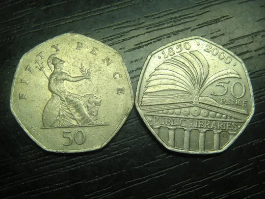 50 пенсів 2000 Британія (два різновиди) Ціна