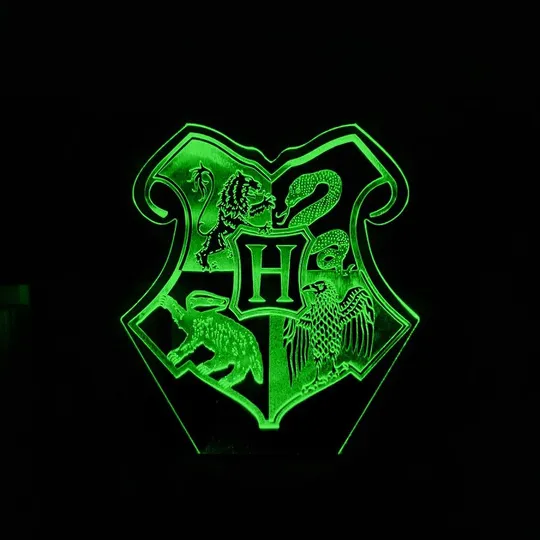 Акриловий світильник-нічник Hogwarts School зелений tty-n002075 Ціна