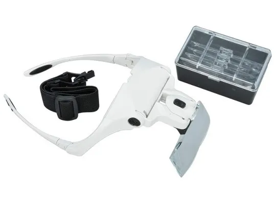 Бінокулярна лупа-окуляри  (1x-3.5x) з Led підсвіткою (9892B1) Продаж