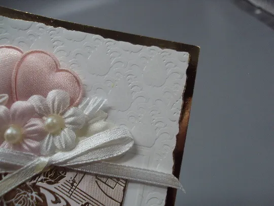 Открытка Поздравляем молодых! Вітаємо молоде подружжя! тиснення ручна робота чиста №18191л Де купити