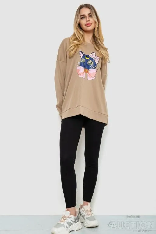 Купити Батник женский, цвет темно-бежевый, 129R1425-99