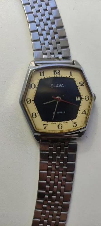 Часы Слава в шестиугольной корпусе экспортные производство СССР, рабочие fp448 Ціна