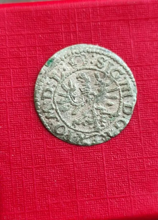 1 солид 1623 года серебро, средневековая монета, Речь Посполитая, крылатый гусар hkd633 Ціна