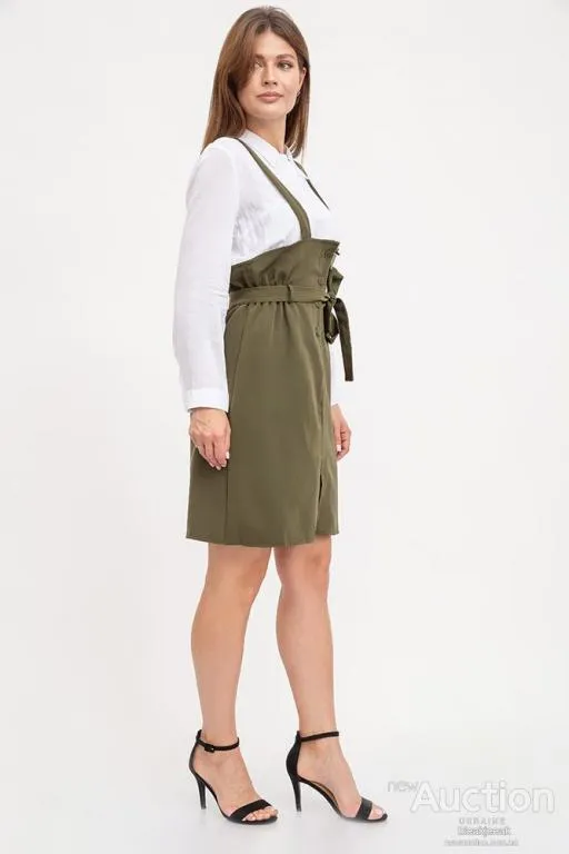 Купити Сарафан свободного кроя, цвета хаки, 119R313