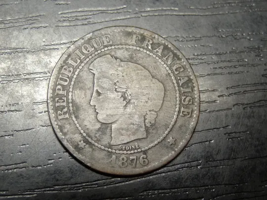 Купити 5 сантимів Франція 1876 K