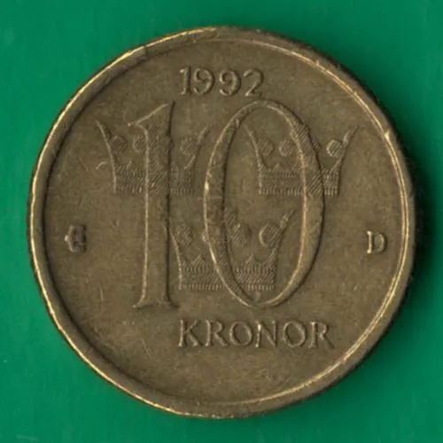 10 крон 1992 року Швеція [БР] Ціна