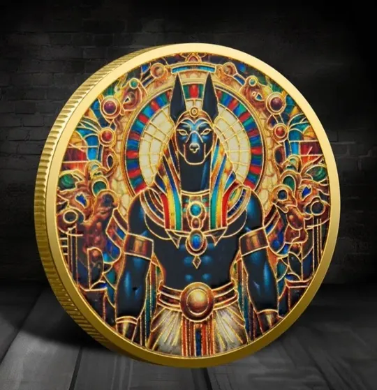 Купити Сувенірна монета: Давньоєгипетський бог "Анубіс".