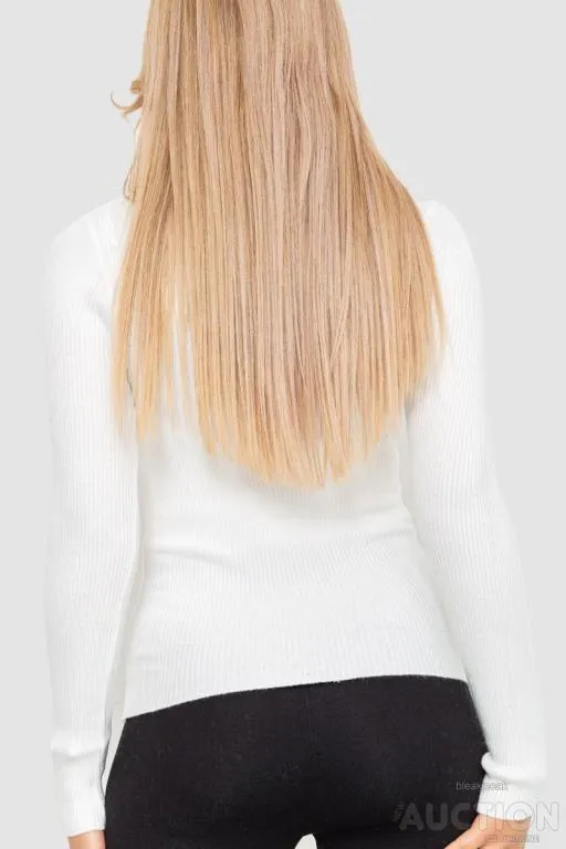 Кофта женская в рубчик, цвет белый, 204R9024 Продаж