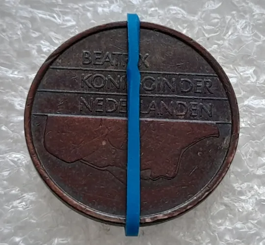 (7772) 5 центів 1984 Нідерланди - поворот 90 градусів /порушення соосності (5 центов, Нидерланды, 1984) Ціна