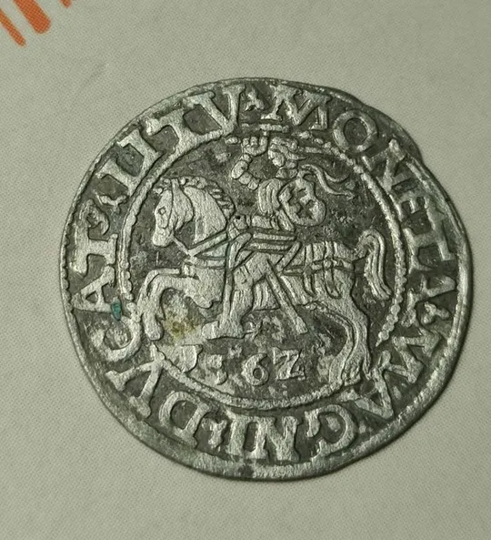 1562 год подлинная серебряная монета полугрош півгріш Литва vg748 Ціна