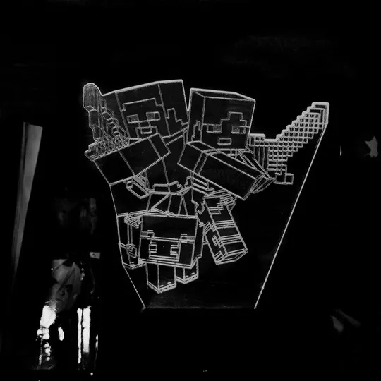 Акриловий світильник-нічник Minecraft 2 білий tty-n001833 Ціна