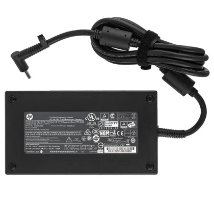 фото, Оригінальний блок живлення для ноутбука HP 19.5V, 10.3A, 200W, 4.5*3.0-PIN, black, SLIM RECTANGULAR