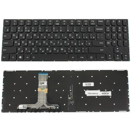 фото, Клавіатура для ноутбука LENOVO (Legion: Y540-15) rus, black, без фрейму, підсвічування клавіш (оригінал) (black bezzel)