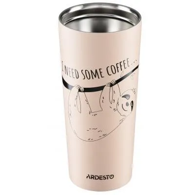 Термочашка Ardesto Coffee Time Bradypus 450 мл Beige (AR2645DBE) Інтернет-аукціон