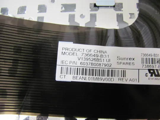 номер0950-3 клавіатура робоча 6037B0087904  736649-041   для  HP ProBook 650 G1 оригінал Недорого