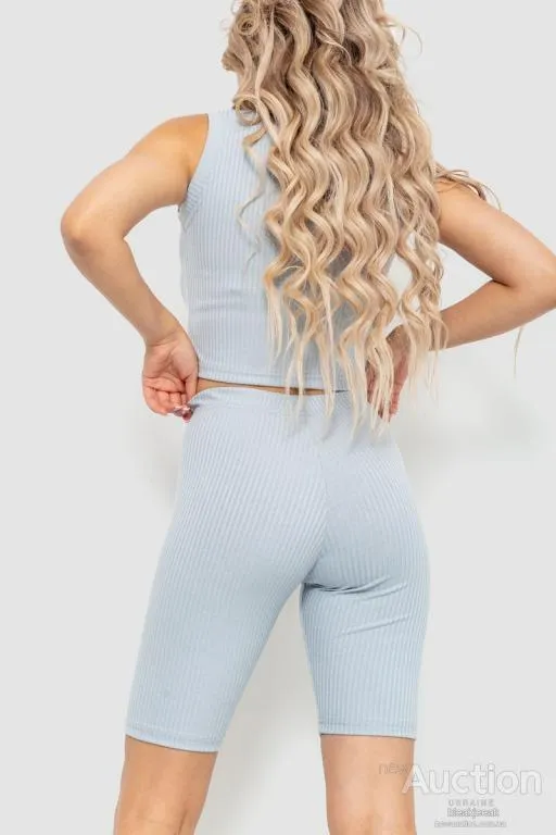 Костюм женский в рубчик повседневный, цвет серый, 214R700 Продаж