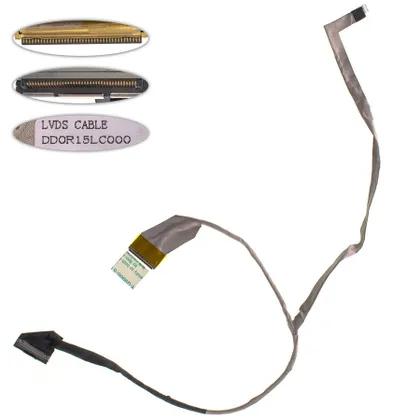 фото, Шлейф матриці для ноутбука HP (Pavilion: G6-1000, HP G6-1000), LED, роз'єм під камеру, rev.2 (DD0R15LC000)