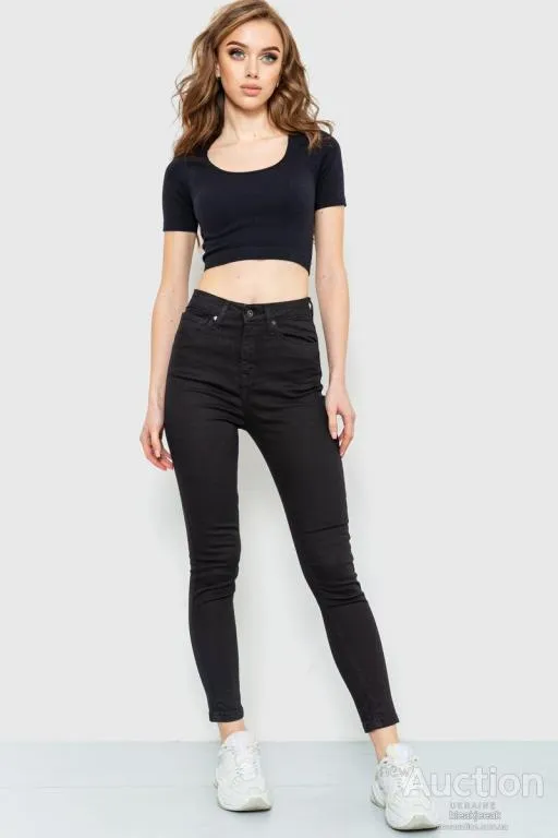 Купити Джинсы женские skinny, цвет черный, 186R0028
