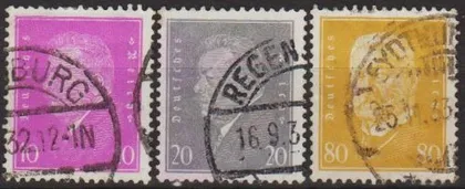 фото, 1930 - Німеччина - Стандарт - Президенти Mi.435-37 _5,0 €