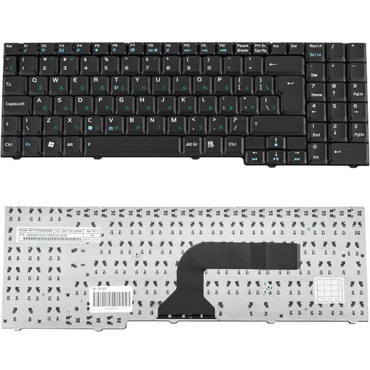 Купити Клавіатура для ноутбука ASUS (A7, F7, G50, G70, M50, M70, X70, X71), rus, black