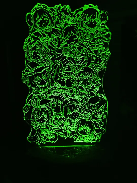 Акриловий світильник-нічник Genshin 3 зелений tty-n000829 Ціна