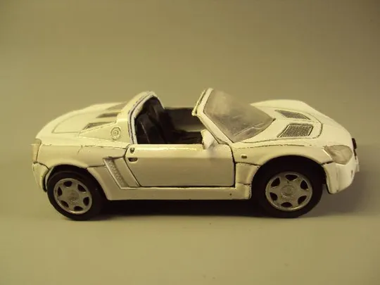 машинка белая опель спидстер 2001 Opel Speedster 1:38 Китай длина 11,5 см №9494 Недорого