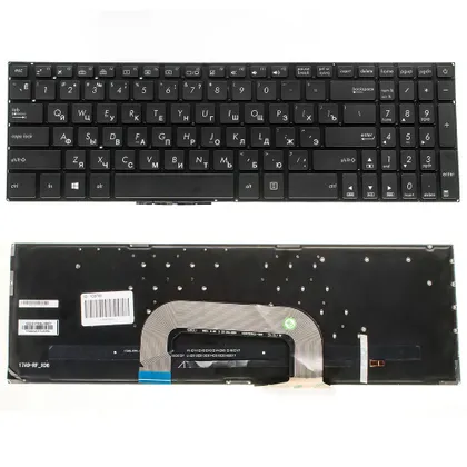 фото, Клавіатура для ноутбука ASUS (X705 series) rus, black, без фрейма, підсвічування клавіш