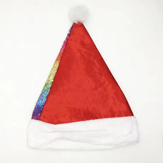 Купити Шапка Деда Мороза новогодняя. Разноцветный градиент