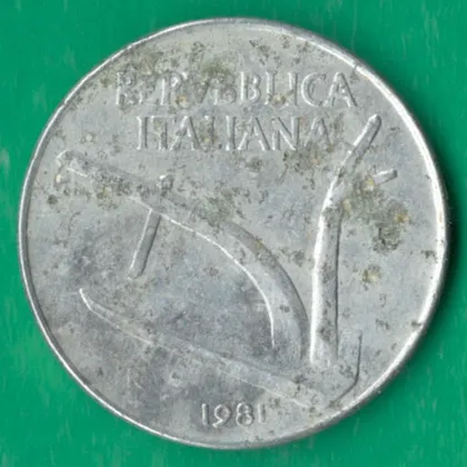 фото, 10 лір 1981 року Італія [ИГ]