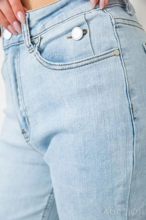 Джинсы женские стрейч, цвет голубой, 129R0057 Де купити