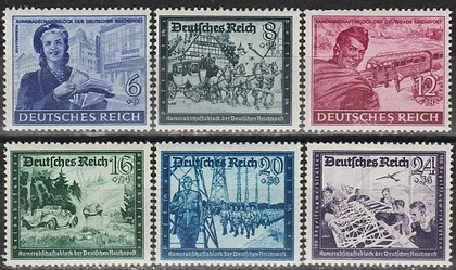 фото, 1944 - Рейх - Пошта Німеччини Mi.888-93 _4.0 EU **