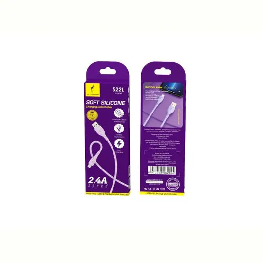 Купити Кабель SkyDolphin S22L Soft Silicone USB - Lightning (M/M), 1 м, Violet (USB-000600)