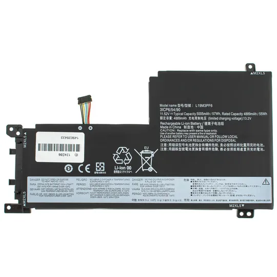 Батарея для ноутбука LENOVO L19C3PF5 (IdeaPad 5 15IIL05, 5 15ARE05) 11.52V 4990mAh 57Wh Black (5B10W86947) З аукціону