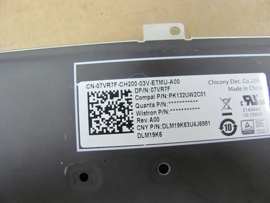 840-55 клавіатура з підсвіткою 07VR7F PK132UW2C01 з кріпленням  для DELL Latitude 13 7310 2-in-1  оригінал Де купити