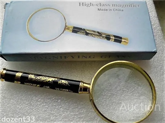 Купити Збільшувальне скло, лупа 50 мм, 5 x металевий каркас Дракон Pattern