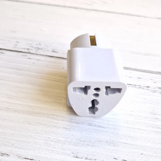 Універсальний мережевий перехідник адаптер на євро розетку EU вилка 10A250V Білий Ціна